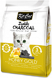 Kit Cat Zeolite Charcoal Honey Gold - цеолитовый комкующийся наполнитель медовый с золотыми крупинками