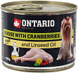 ONTARIO Goose with Cranberries - Консервы &quot;Онтарио Гусь и Клюква&quot; для мелких пород собак