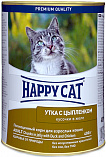 Happy Cat - Кусочки с уткой и цыпленком в желе для кошек