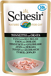 SCHESIR - консервы с тунцом и дорадо для кошек, пауч