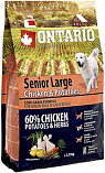 ONTARIO Senior Large Chicken & Potatoes (25/11) - &quot;Онтарио Курица и Картофель&quot; для пожилых собак крупных пород