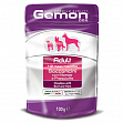Gemon Dog Adult - Кусочки с говядиной и ветчиной для собак, пауч