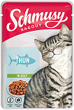 SCHMUSY Ragout Thun in Jelly - &quot;Шмуси&quot; кусочки в желе с тунцом для кошек