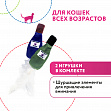 Petpark - игрушка для кошек 2 бутылочки с перьями 19 см разноцветные, хрустящие