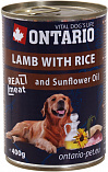 ONTARIO Lamb with Rice - Консервы &quot;Онтарио Ягненок и Рис&quot; для взрослых собак