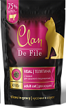 CLAN De File - &quot;Клан де филе&quot; кусочки с телятиной и тыквой в соусе для кошек - пауч